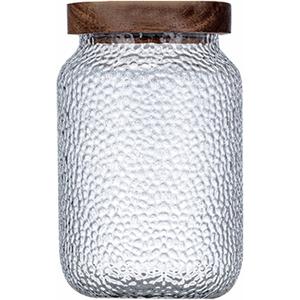 Viovian Glass Coffee Jars With Lids 51 oz Clear Jar With Wood Lid Decorative Glass Storage Jars Container Canister for Food Sugar Coffee Bean Candy Cookie 1500ml