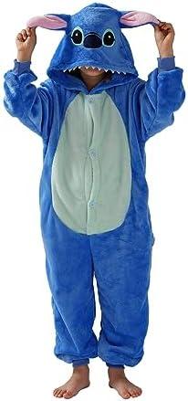 SCOPUCI Unisex Children Animal Onesie Pajamas,Kids Flannel Halloween Cosplay Costume/Homewear/Sleepwear Size 130
