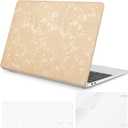 iLeadon Compatible with 2020 MacBook Air 13 inch Case, 2022 2021-2018 Release A2337 A2179 A1932, Slim Laptop Protective Plastic Hard Shell Case+Keyboard Cover for MacBook Air M1 Cases (Gold)