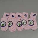 Jefferies Socks Girls 2-6X Seamless Turn Cuff 6 Pair Pack Socks (Small, Pink)