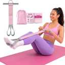 Daximo Multifunction Pedal Resistance Band with Handle, Break-Resistant High-Resilience Fabric Foot Pedal Resistance Band, Waist & Abs Full-Body Workout Band for Moms, Beginners & Home Fitness