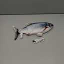 Potaroma Cat Toys Flopping Fish with Catnip, Moving Kitten Kicker, Floppy Wiggle Carp for Small Dogs, Interactive Motion Kitty Exercise, 10.5 Inches