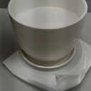 8 Inch Ceramic Planter, Plant Pots with Drainage Hole and Separable Saucer,Indoor-Outdoor Round Succulent Orchid Flower Pot,Indoor pots for Plants(Smooth White,Plant Pot only)