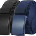 DOOPAI Canvas Web Belt with Stretch Flexibility, Elastic Belt Fit, Top Military Buckle - Adjustable, Cut to Fit