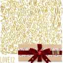 344pcs Gold 3D Letter Stickers - 1 Inch Puffy Alphabet & Numbers Stickers, Waterproof, Adhesive, Letter Sticker Pack for Deco Gift, Card Making, Scrapbook Supplies, Graduation Cap (6 Sheets)