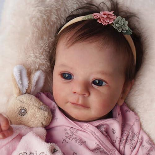 SCOM Realistic Baby Dolls Girl- Felicia, 17-Inch Realistic-Newborn Baby Dolls with Weighted Soft Cloth Body, Real Life Cute Reborn Dolls with Gift Box for Kids Age 3+