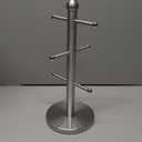 Cyrank Mug Holder, Mug Tree Coffee Cup Tree Coffee Cup Holder Stand Stainless Steel Countertop Mug Tree with 6 Hooks Metal Free Standing Mug Tree Tea Cup Storage Rack