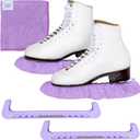 CRS Cross Skate Guards, Soakers and Towel Gift Set - Ice Skating Guards and Soft Skate Blade Covers for Figure Skating or Hockey (Small, Lavender)