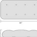 Tufted Bench Cushion for Outdoor Furniture Patio Swing Cushions Overstuffed Outdoor Loveseat Cushions with Round Corner 44" x 19"