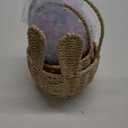 Small Wicker Bunny Basket for Baby - 2pcs Cute Easter Basket 7" x 5" Mini Bunny Basket with Ears for Organizing Flowers Candy Easter Egg Woven Storage Bins Decorative Gift Baskets Halloween Christmas