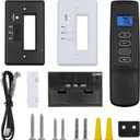 Upgrade Gas Fireplace Remote Control Kit, Millivolt Gas Valve Fireplaces and Stoves LCD Screen with Thermostatic, Compatible with Skytech, Majestic, Ambient, monessen, Vermont etc