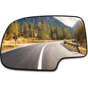 SCITOO Driver Side Mirror Glass Fit for 1999-2006 For Chevy Silverado Pickup 2007 For Chevy Silverado Pickup 2000 For Chevy Suburban 2001-2006 For GMC Yukon XL For GMC Sierra