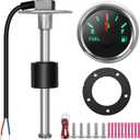 RUPSE Fuel Sender Unit Boat Fuel Tank Sending Unit Fuel Water Level Sensor Stainless Steel Fuel Sender and Fuel Gauge for Boat Car Truck RV (4"(100mm))
