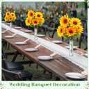 50 Pcs Plastic Bud Vases in Bulk Clear Small Flowers Vases for Centerpieces Wedding Decorations Home Banquet Formal Dinners Party Table Decor Office Ornaments (1.2 * 5.5inch,Pattern)
