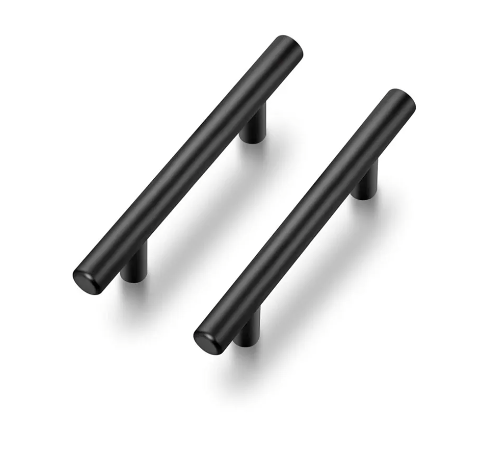 Ravinte 24 Pack | 5 Inch Cabinet Pulls Matte Black Stainless Steel Kitchen Drawer Pulls Cabinet Handles 5InchLength, 3Inch Hole Center, Black 