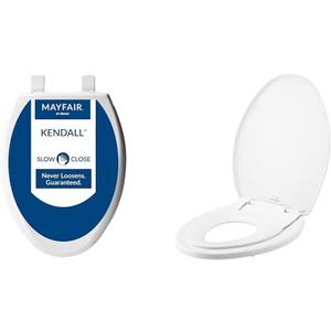 Mayfair and Little2Big Toilet Seats with Slow-Close, Never Loosen, and Built-In Potty Training Seat - Elongated (White) Mayfair and Little2Big Toilet Seats with Slow-Close, Never Loosen, and Built-In Potty Training Seat - Elongated (White)
