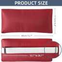 Headrest Pillow for Patio Chaise Lounge Chair, Outdoor Chaise Pillows with Adjustable Elastic Stripe Head Resting Pillows for Recliner Office Chair, Dark Red 2 Pack