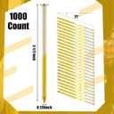 Pasimy 1000 Per Box 2-1/2 x 0.120 Inch Framing Nails 21 EG Degree Smooth Shank Plastic Collated Galvanized Full Round Head Framing Nails