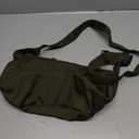Crossbody Sling Bag for Women Men Trendy, Crescent Bag with Adjustable Strap, 2 Zippers Lightweight Nylon, Olive green