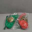 [Light up] Inflatable Ornaments Balls Outdoor 2Pcs: Flashes in Red | Green | Blue and Timer, 24 Inch Giant Christmas Inflatable Ornaments, Reusable PVC - Blow Up Ornament Balls for Yard, Porch, Party