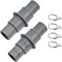 TidyMister Pool Hose Adapter Connector Coupling 1-1/4" or 1-1/2" Plastic Pool Vacuum Hose Adapter for Swimming Pool Vacuums, Cleaners or Filter Pump Hoses - 2 Pack