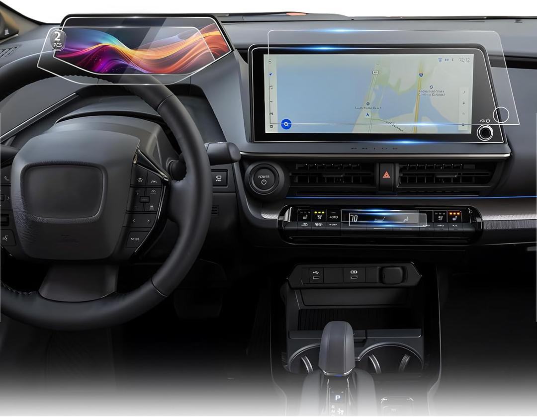 CDEFG Juego de 6 protectores de pantalla para Toyota Prius 2025, pantalla tctil de 12.3 pulgadas + cmulo de 7 pulgadas + CA, Prius 2023 2024 2025 (XLE, edicin Nightshade Edition, Limited