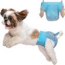 Dono Female Dog Diapers Disposable Stretchy Waist Full Wraps for Dogs in Heat, 360 Leak-Proof and Super Absorbent, (XS (Waist 8.5"-15.5"))