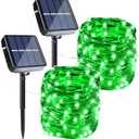 Joomer Solar Fairy Lights, 2-Pack Total 80FT 240LED Solar String Lights Outdoor Waterproof 8 Lighting Modes for Fence Party Garden Patio Yard Home Holiday Tree Outdoor Decoration (Green)