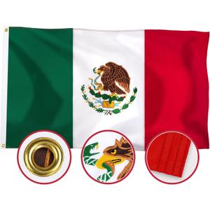 XIFAN Premium Mexico Flag 4x6 ft Outdoor, Large Double Sided Heavy Duty 210D Nylon Mexican Flag, Bandera De Mexico Mexicana Grande for Wall Indoor Outdoor Decoration