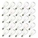 25-Pack ST35 Light Bulbs Replacement Edison Clear Bulbs -5 Watts C7/E12 Screw Base for Indoor/Outdoor Patio String Lights