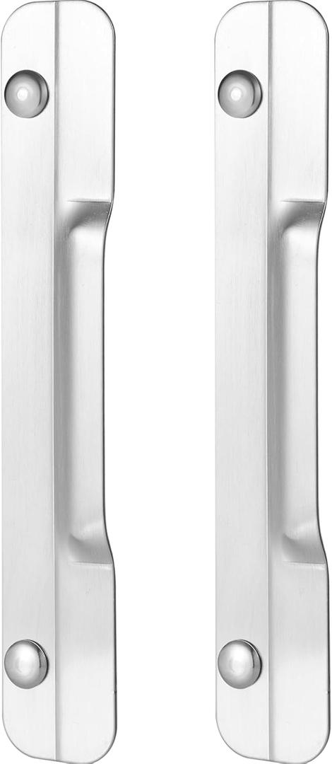 Gisafai 2 Pcs 1-3/4" x 10" Door Latch Guard Plate Electroplated Carbon Steel Door Lock Security Strike Plate Deadbolt Latch Cover Protector Against Forced Entry Easy to Install for Outswinging Doors