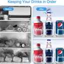 Drink Organizer For Fridge, Adjustable Self Pushing Drink Dispenser for Refrigerator Organizers and Storage, Automatic Fridge Drink Organizer, 3 Rows, 14.96" D - Holds up to 15 Cans