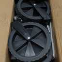 45.5" L Kitsure Collapsible Wagon - Heavy Duty Foldable Wagon with 440lbs Capacity, Adjustable Handle, Shopping Cart with Wheels for Camping, Groceries, Black, 45.5" x 24.0" x 38.0"