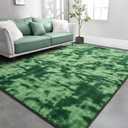 TWINNIS Large Area Rugs for Living Room Bedroom, 6x9 Feet, Super Soft Indoor Thickened Memory-Foam Carpets Easy-Cleaning, Modern Aesthetic Comfy Rug for Kids Room Home Decor, Tie-Dyed Green