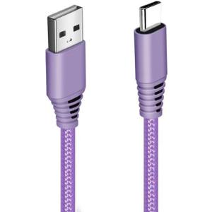 10 ft. Charging and Sync Cable For USB C Durable and Tangle Resistant