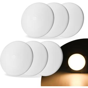 RV Light Interior 12V, 4.5Inch RV Ceiling Dome Light, RV LED Puck Light with ON/Off Switch, 500LM Camper Lights Fixture for RV Boat Camper Trailer (3200K Warm White, 6PCS)