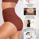 Eiggam Tummy Control Underwear Soft High Waisted Underwear Full Coverage Briefs Breathable Postpartum Cotton Womens Panties (M)