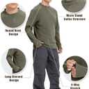 Men's Crewneck Pullover Soft Long Sleeve Thermal Shirts Running Gym Workout Winter Warm Sweatshirt (Black, M)