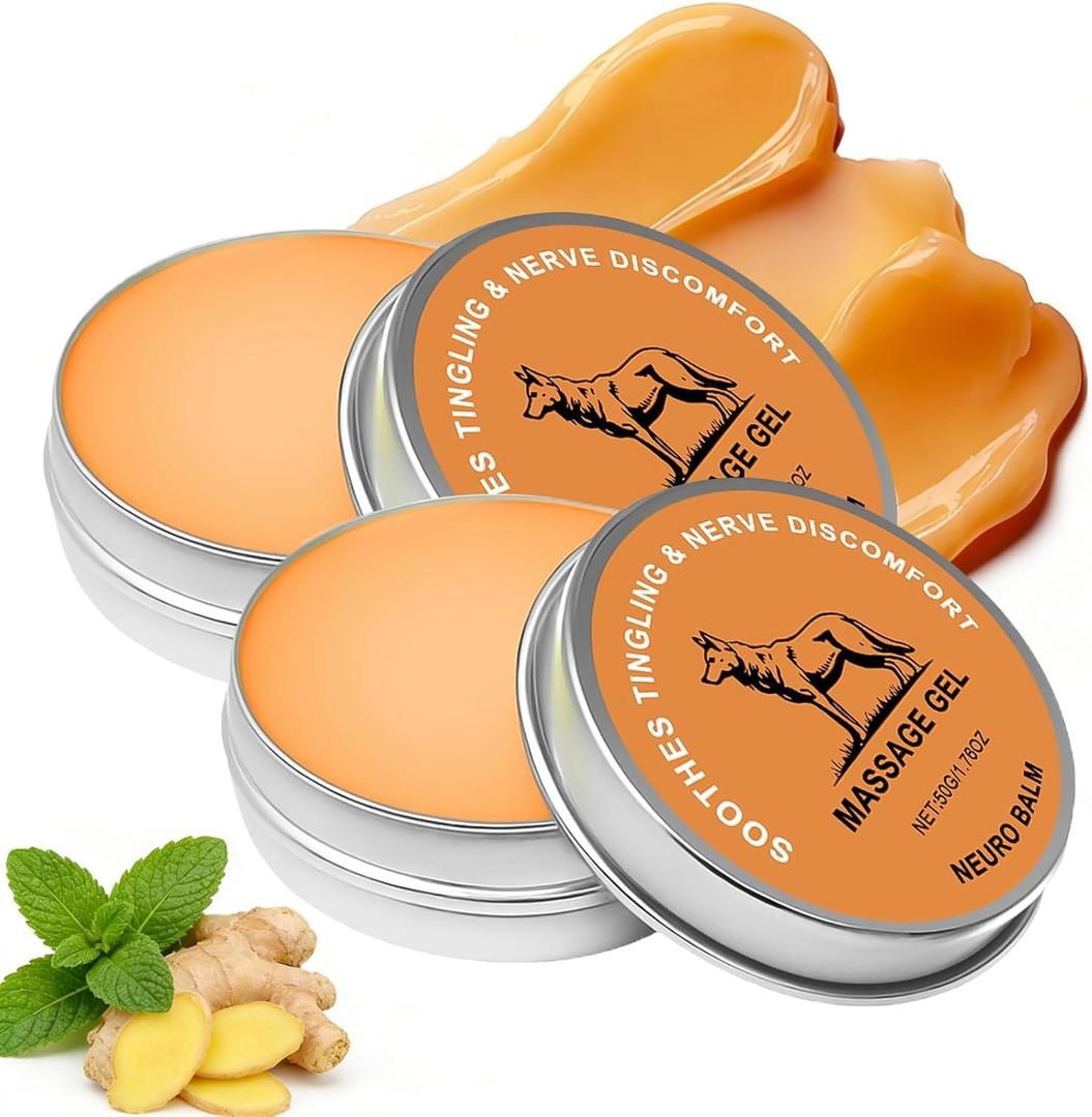Nerve Balm for Neuropathy,Natural Herbal Joint Care Cooling Soothing Massage with Magnesium and Menthol, Joint & Muscle Care Ointment-2PCS