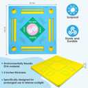 Floating Mahjong Table, 32.5in Pool Mahjong Table Floating Tary with Drink Holders Waterproof Double-Sided Floating Game Table for Mahjong Poker Card Dominoes, Cool Summer Family Pool Party, 32x32 Inch