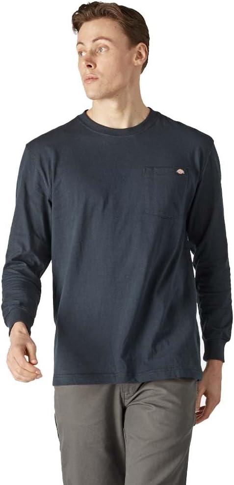 Dickies Men's Long Sleeve Heavyweight Crew Neck (3X-Large, Dark Navy)