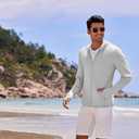 COOFANDY Full-Zip Men's Lightweight Hoodie UPF 50 - Breathable Sun Protection Jacket with Pockets for Golf, Fishing, Hiking (Gray, M)