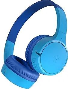 Belkin SoundForm Mini - Wireless Bluetooth Kids Headphones, 30H Battery, 85dB Safe Volume Limit, Built-in Microphone - Toddler On-Ear Earphones for iPhone, iPad, Fire Tablet, Ideal for School - Blue