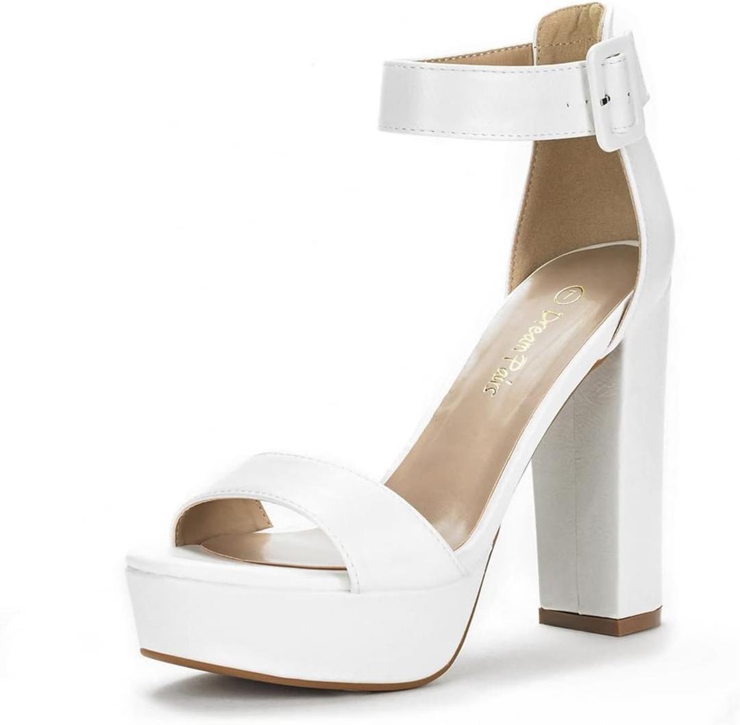 DREAM PAIRS Women's Hi-lo Heeled Sandal (8.5)
