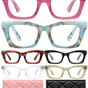CCVOO Oprah Style Reading Glasses for Women, Stylish Eyeglasses, Blue Light Readers, Cheaters