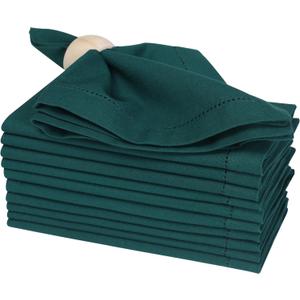 Cloth Napkin Hemstitched Dinner Napkins, Machine Washable, Soft and Reusable, Perfect for Weddings, Parties, and Everyday Use  18x18 Aventurine,Set of 12,