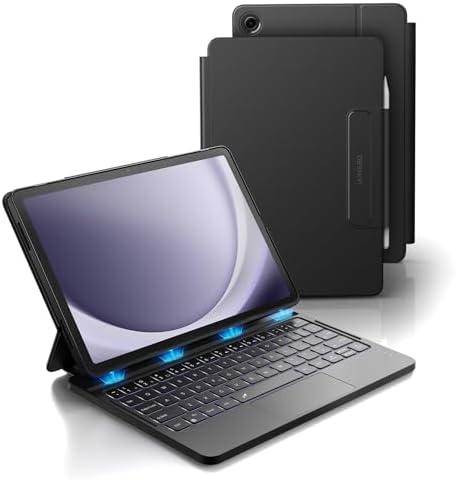 Dexnor for Samsung Galaxy Tab A9+ Plus Case with Keyboard, Ultra-Light Magnetic Folio Keyboard Cover with Multi-Touch Trackpad Backlit Stylus Holder for 11" Samsung Galaxy Tab A9+ Plus (2023), Black