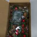 FUNPENY Christmas PineCones String Lights, 6.56Ft 20 LED Pine Needles Red Berries Fall Light Garland, Indoor Outdoor Decor for Thanksgiving Christmas Autumn Themed Party Decorations