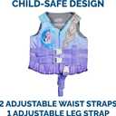 SwimWays Disney Princess Swim Trainer Life Jacket, US Coast Guard Approved Kids Swim Vest, Pool Floats & Life Jackets for Kids 33-55 lbs, Elsa, Small