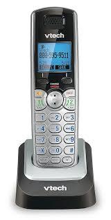 VTech Accessory Handset for DS6151 Series with 2-Line Cordless Phone, Suitable for Small Business or Home, Answering System, Expandable up to 12 Handsets, Intercom, Conference | DS6101 (Black/Silver)